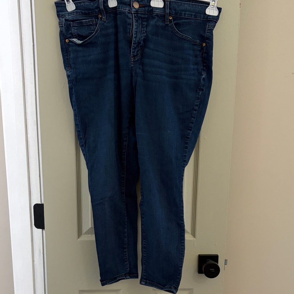 LOFT Dark Blue Ankle Jeans